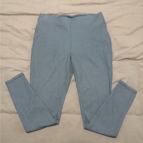 Chico's Size 0 (4) Black & White Geometric Stretch Slim Ankle Pants - Picture 2 of 4